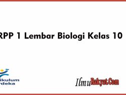 Download RPP 1 Lembar Biologi Kelas 10 SMA Tahun 2022