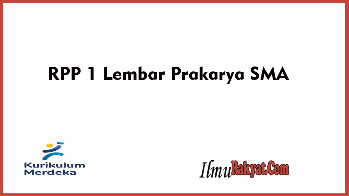 RPP 1 Lembar Prakarya SMA