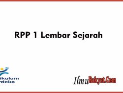 RPP 1 Lembar Sejarah Indonesia SMA Tahun Ajaran 2020 Kurikulum 2013