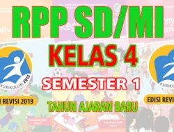 RPP SD Kelas 4 Semester 1 Kurikulum 2013 Revisi Tahun Ajaran 2022-2023