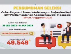 Jadwal Formasi PPPK Teknis 2022 Kemenag, Lihat Syarat Dokumen Tahun 2023