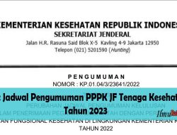 Lihat Jadwal Pengumuman PPPK JF Tenaga Kesehatan Tahun 2023