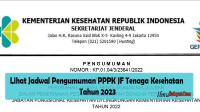 Lihat Jadwal Pengumuman PPPK JF Tenaga Kesehatan Tahun 2023