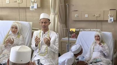 Viral Kisah Haru Pasangan Menikah di RS Penuhi Keinginan Terakhir Istri