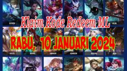 SEGERA Klaim Kode Redeem ML Mobile Legends Rabu 10 Januari 2024 : Gratis Skin Hero dan Battle Point 6 Kode Redeem ML Mobile Legends Rabu 10 Januari 2024