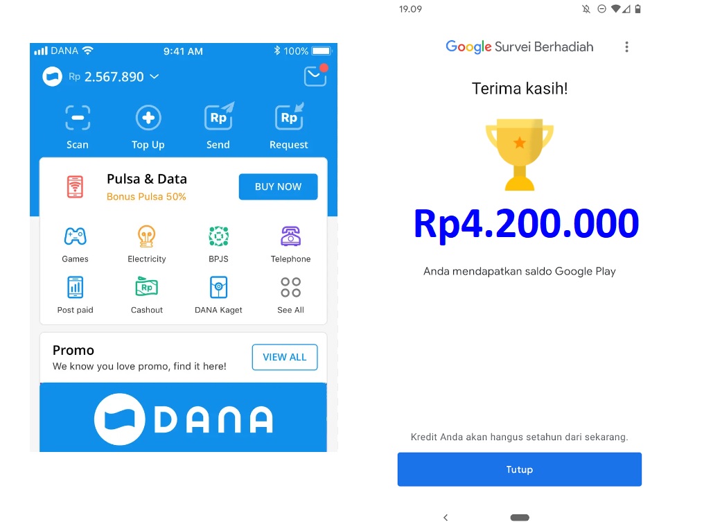 Saldo DANA Gratis dari Google Survei Berhadiah, Dapatkan Hingga Rp4.200.000