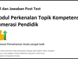 Soal dan Jawaban Post Test Modul Perkenalan Topik Kompetensi Numerasi Pendidik – Pelatihan Mandiri 2024