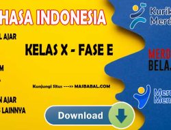 Modul Ajar Bahasa Indonesia Kelas X Kurikulum Merdeka (Kurmer) Tahun Ajaran 2024-2025