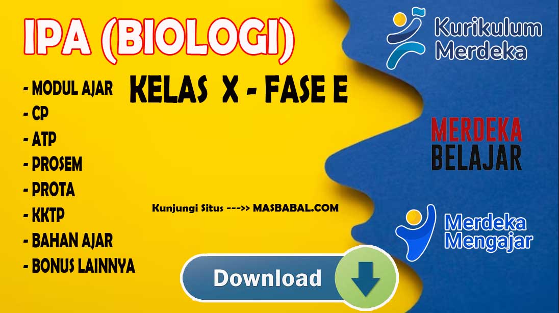Modul Ajar IPA Biologi Kelas X Kurikulum Merdeka (Kurmer) Tahun Ajaran 2024-2025