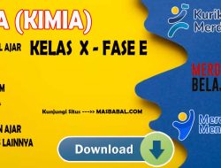 Modul Ajar IPA Kimia Kelas X Kurikulum Merdeka (Kurmer) Tahun Ajaran 2024-2025