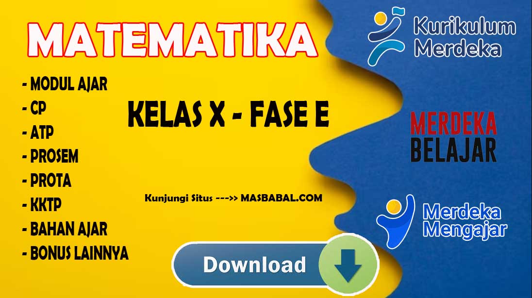 Modul Ajar Matematika Kelas X Kurikulum Merdeka (Kurmer) Tahun Ajaran 2024-2025