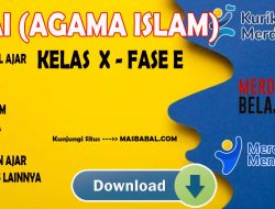 Modul Ajar PAI Kelas X Kurikulum Merdeka (Kurmer) Tahun Ajaran 2024-2025