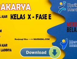 Modul Ajar Prakarya Kelas X Kurikulum Merdeka (Kurmer) Tahun Ajaran 2024-2025