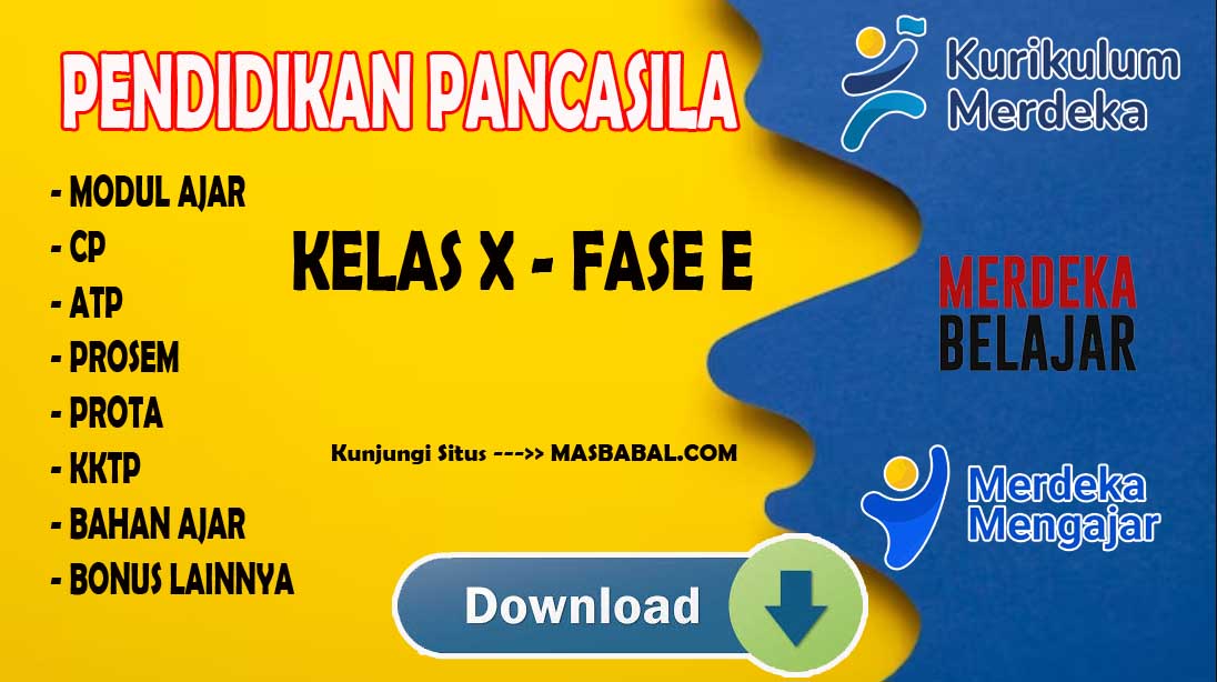 Modul Ajar Pendidikan Pancasila Kelas X Kurikulum Merdeka (Kurmer) Tahun Ajaran 2024-2025