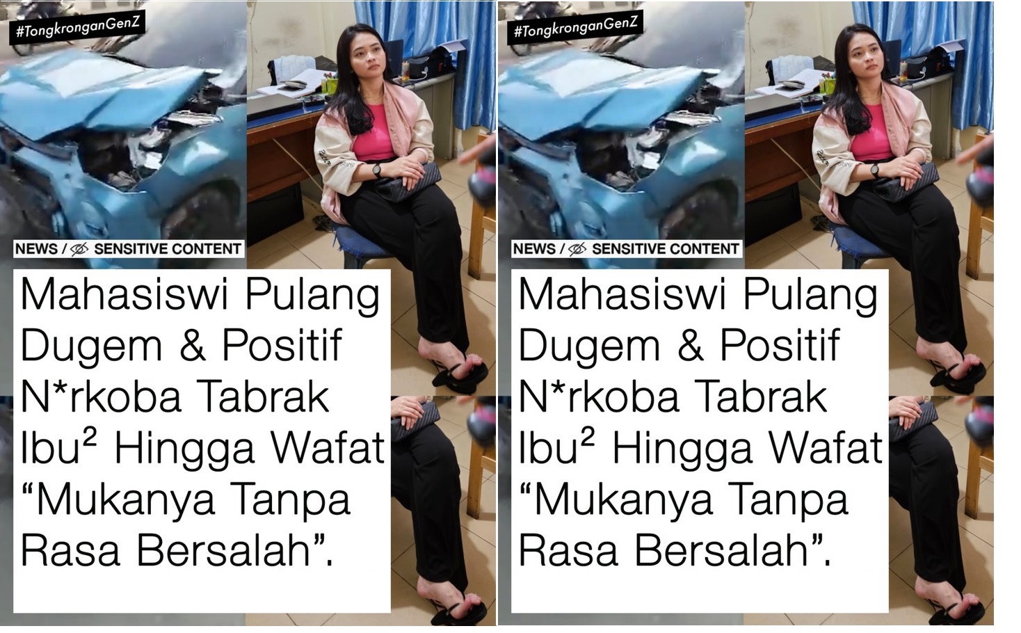 Positif Narkoba, Mahasiswi Pekanbaru Ditetapkan Tersangka usai Tabrak IRT hingga Tewas