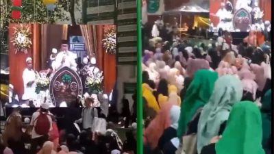 Hadir di Haul Mbah Priok, Ridwan Kamil Disoraki Jemaah: Turun!